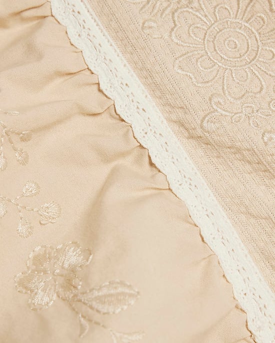 River Island Damenbluse Beige mit Stickerei und V-Ausschnitt - Image 5