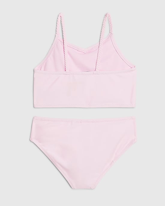 River Island Mini Tankini-Set für Mädchen Pink mit Blumen Premium 2-teilig - Image 2