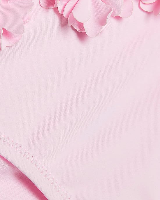 River Island Mini Tankini-Set für Mädchen Pink mit Blumen Premium 2-teilig - Image 4