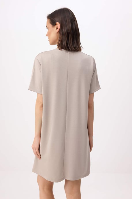 TRENDYOLMİLLA Damen Beige Einfarbig Kurz / Mini Kurz Casual Gerade Kleider - Image 3
