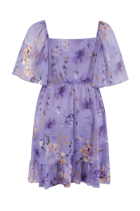 Trendyol Curve Damen Lila Gepunktet Kurz / Mini Kurz Elegant/Abend A-Linie Große Größen Kleid - Image 4