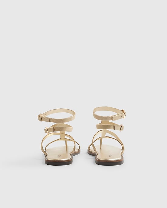 River Island Damen-Gladiatorensandalen Beige mit Schmucksteinverzierung - Image 2