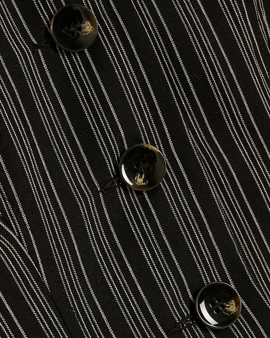 River Island Damenjacke Schwarz Nadelstreifen Cocoon-Ärmel - Image 5