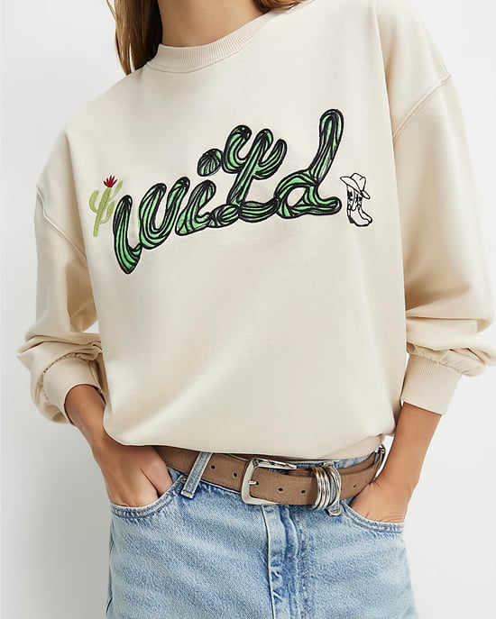 River Island Damen-Sweatshirt Creme Baumwollmischung Kaktus - Image 2