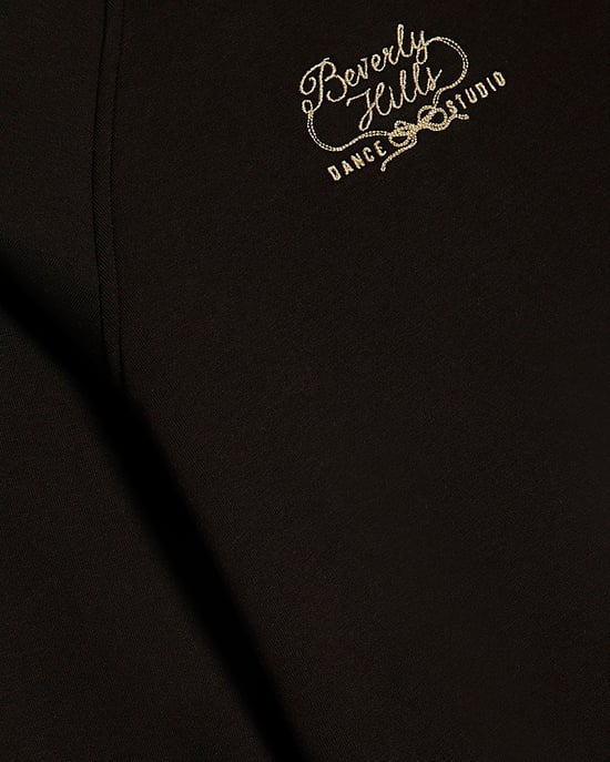 River Island Mädchen-Sweatshirt Schwarz mit Reißverschlussdetail am Rücken - Image 4