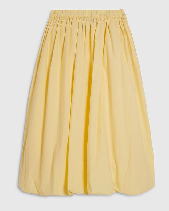River Island Damen-Maxirock Gelber Popeline-Stoff Blasensaum - Image 5