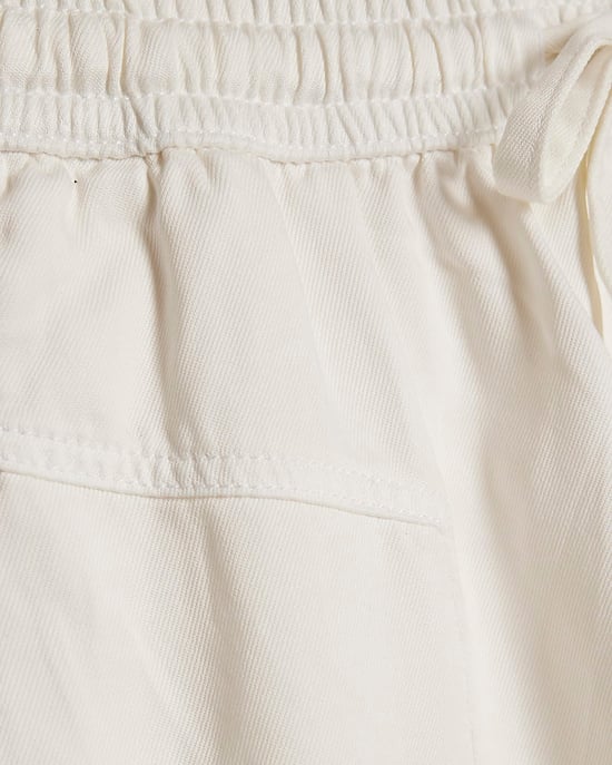 River Island Damen-Shorts Weiß Tencel Bindebund Kordelzugbund - Image 5