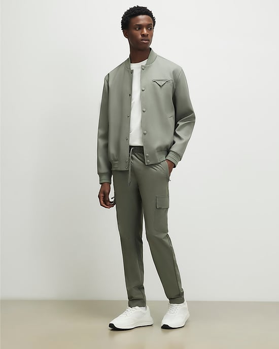 River Island Herren-Cargohose Grün Skinny Fit mit Kordelzug - Image 2