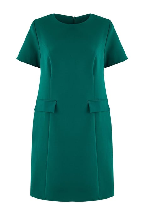 Trendyol Curve Damen Grün Einfarbig Kurz / Mini 3/4-Arm Casual A-Linie Große Größen Kleid - Image 4