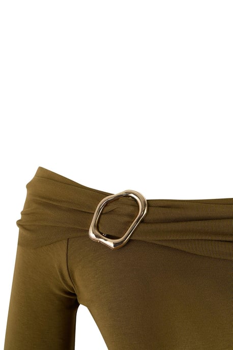 Trendyol Curve Damen Grün Einfarbig Kurz / Mini Lang Casual Skater Große Größen Kleid - Image 4