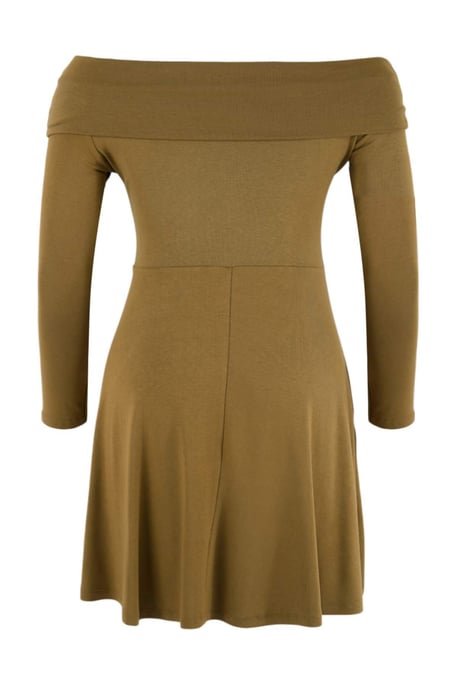 Trendyol Curve Damen Grün Einfarbig Kurz / Mini Lang Casual Skater Große Größen Kleid - Image 5