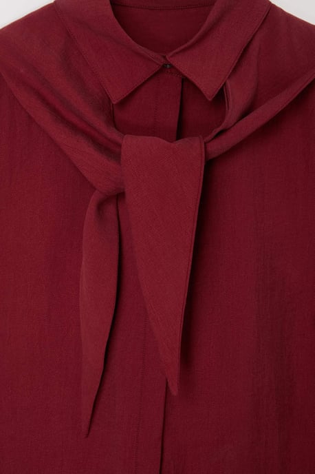 Trendyol Curve Damen Bordeaux Einfarbig Kurz / Mini Kurz Casual A-Linie Große Größen Kleid - Image 5