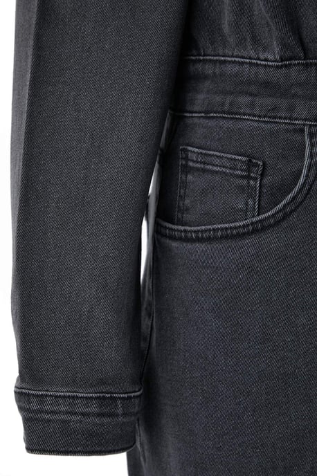 Trendyol Curve Damen Grau Einfarbig Kurz / Mini Lang Casual Hemdblusenkleid Große Größen Kleid - Image 3