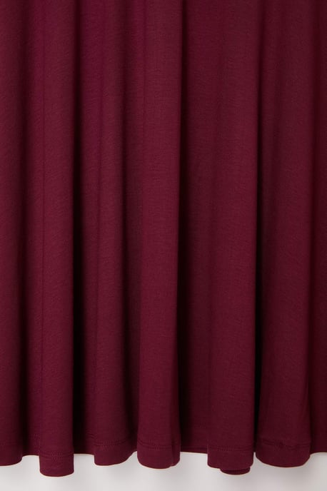 Trendyol Curve Damen Bordeaux Einfarbig Kurz / Mini Kurz Skater Große Größen Kleid - Image 4