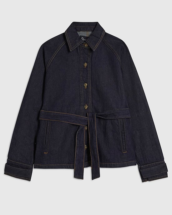 River Island Damen-Trenchjacke Blau Denim Kurz - Image 6