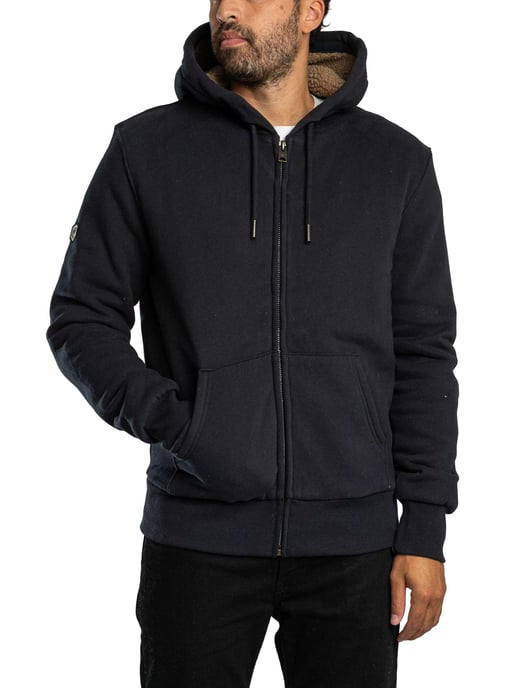 Superdry Kapuzenpullover Mit Borg-Futter, Blau - Image 1