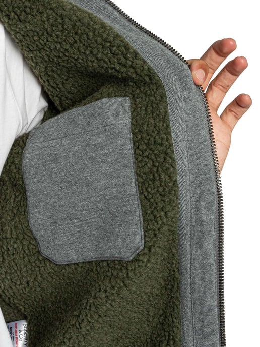 Superdry Kapuzenpullover Mit Borg-Futter, Grau - Image 6