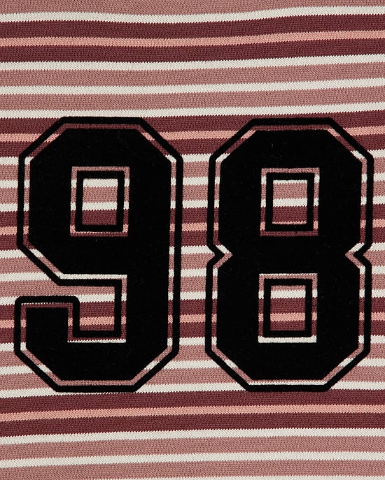 River Island Mädchen Crop-Top Rosa Streifen Nummer 98 Rundhalsausschnitt - Image 2