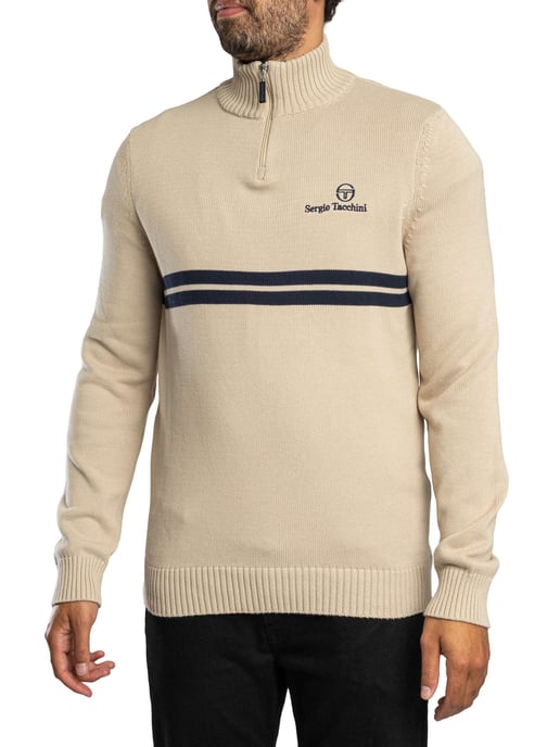 Sergio Tacchini New Dallas 1/4 Zip Strick, Beige - Image 2