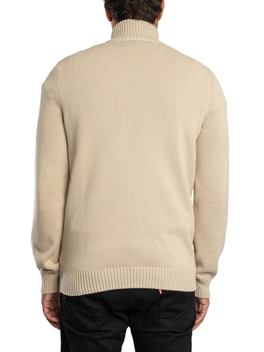 Sergio Tacchini New Dallas 1/4 Zip Strick, Beige - Image 3