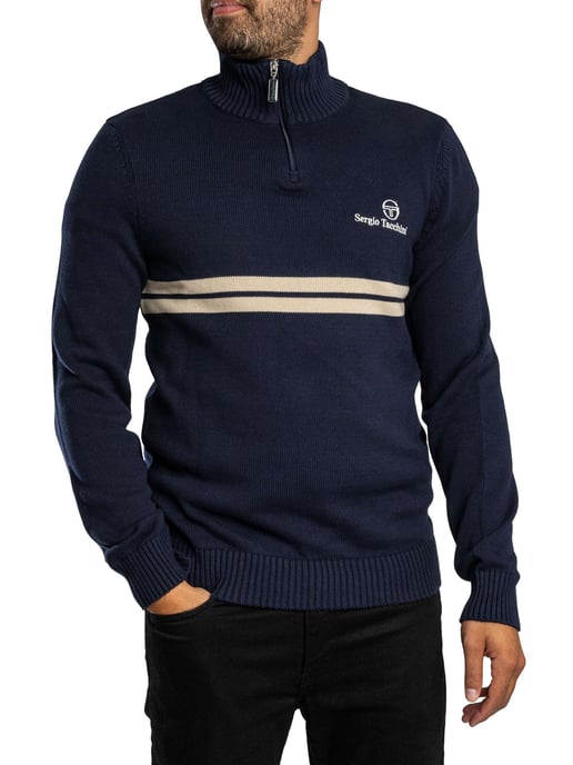 Sergio Tacchini New Dallas 1/4 Zip Strick, Beige - Image 2