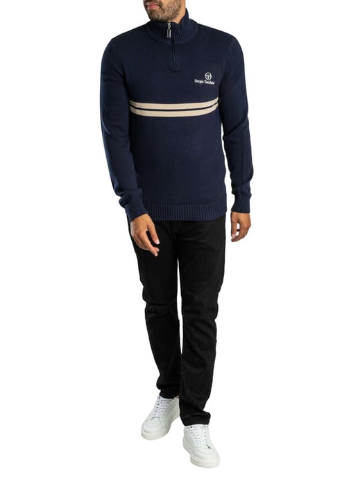 Sergio Tacchini New Dallas 1/4 Zip Strick, Beige - Image 5