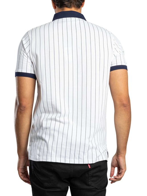 Fila Klassisches Gestreiftes Vintage-Poloshirt, Weiß - Image 3