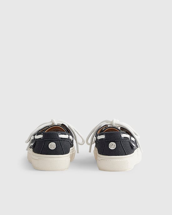 River Island Bootsschuhe für Jungen im Mini-Format, Marineblau, Schnürung, flache Sohle - Image 3