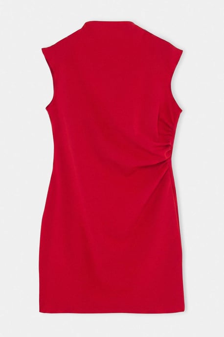 Trendyol Curve Damen Rot Einfarbig Kurz / Mini Ärmellos A-Linie Große Größen Kleid - Image 3