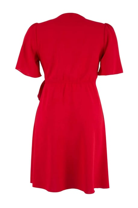 Trendyol Curve Damen Rot Einfarbig Kurz / Mini Kurz Casual Zweireihig Große Größen Kleid - Image 5