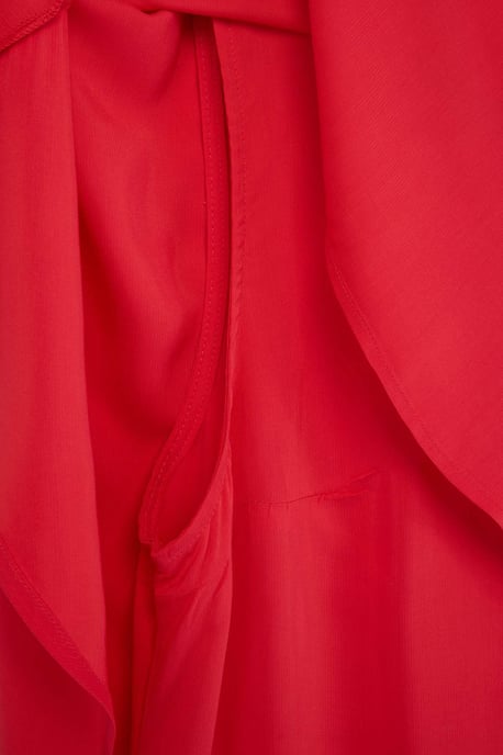 Trendyol Curve Damen Rot Einfarbig Kurz / Mini Ärmellos Gerade Große Größen Kleid - Image 5