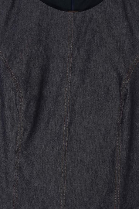 Trendyol Curve Damen Dunkelblau Einfarbig Kurz / Mini Ärmellos A-Linie Große Größen Kleid - Image 4