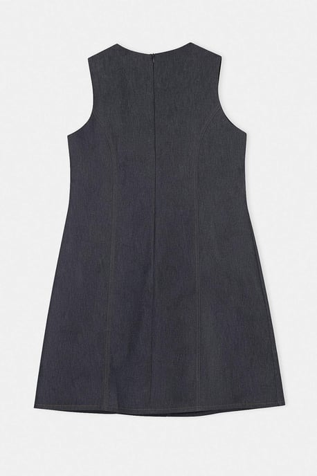 Trendyol Curve Damen Dunkelblau Einfarbig Kurz / Mini Ärmellos A-Linie Große Größen Kleid - Image 5