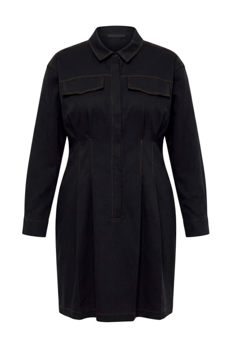 Trendyol Curve Damen Dunkelblau Einfarbig Kurz / Mini Lang A-Linie Große Größen Kleid - Image 5