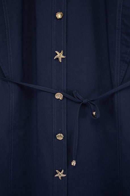 Trendyol Curve Damen Dunkelblau Einfarbig Kurz / Mini Ärmellos Casual A-Linie Große Größen Kleid - Image 4