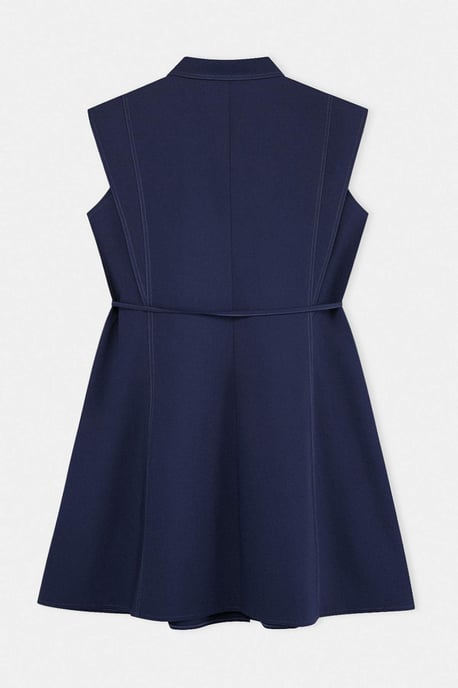 Trendyol Curve Damen Dunkelblau Einfarbig Kurz / Mini Ärmellos Casual A-Linie Große Größen Kleid - Image 5