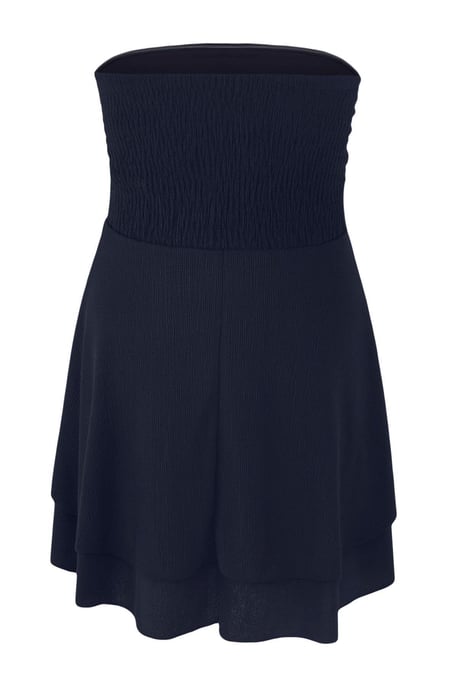 Trendyol Curve Damen Dunkelblau Einfarbig Kurz / Mini Ärmellos Casual Skater Große Größen Kleid - Image 5