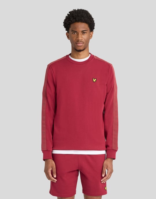 Jacquard-Tape-Sweatshirt mit Rundhalsausschnitt - Image 1