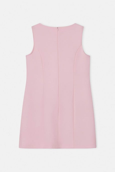 Trendyol Curve Damen Rosa Einfarbig Kurz / Mini Ärmellos Party Bodycon Große Größen Kleid - Image 4