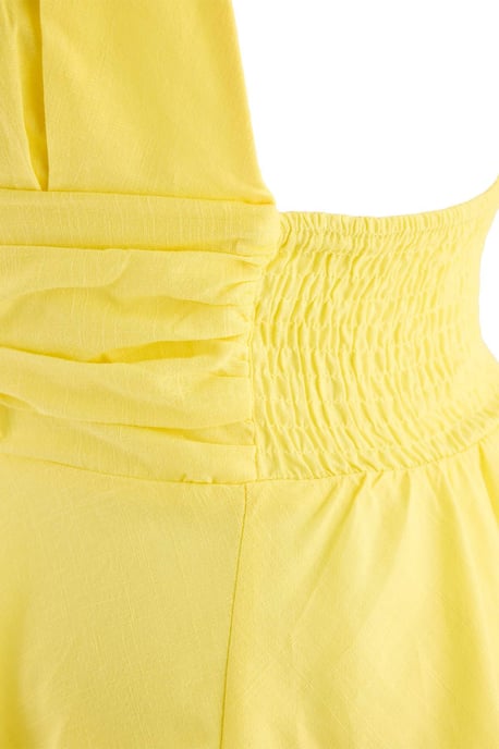 Trendyol Curve Damen Gelb Einfarbig Kurz / Mini Ärmellos Skater Große Größen Kleid - Image 5