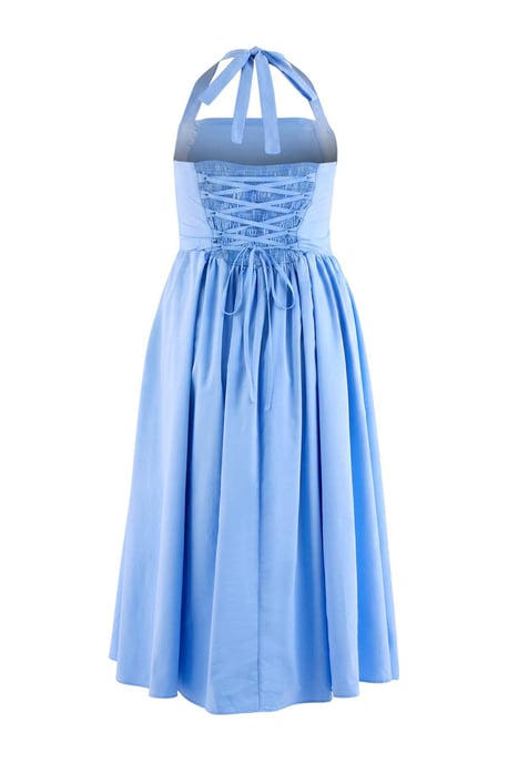 Trendyol Curve Damen Blau Einfarbig Kurz / Mini Ärmellos Casual A-Linie Große Größen Kleid - Image 5