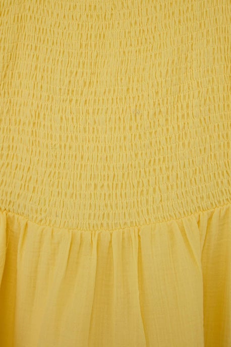 Trendyol Curve Damen Gelb Einfarbig Kurz / Mini Ärmellos A-Linie Große Größen Kleid - Image 4