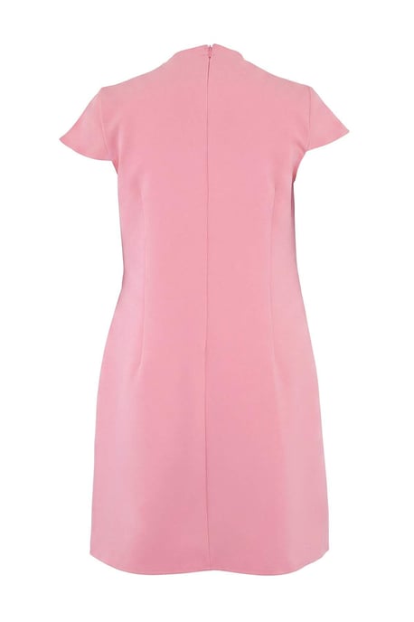 Trendyol Curve Damen Rosa Einfarbig Kurz / Mini Kurz Gerade Große Größen Kleid - Image 5