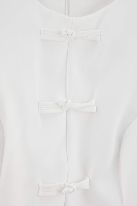 Trendyol Curve Damen Ecru Einfarbig Kurz / Mini Kurz A-Linie Große Größen Kleid - Image 5