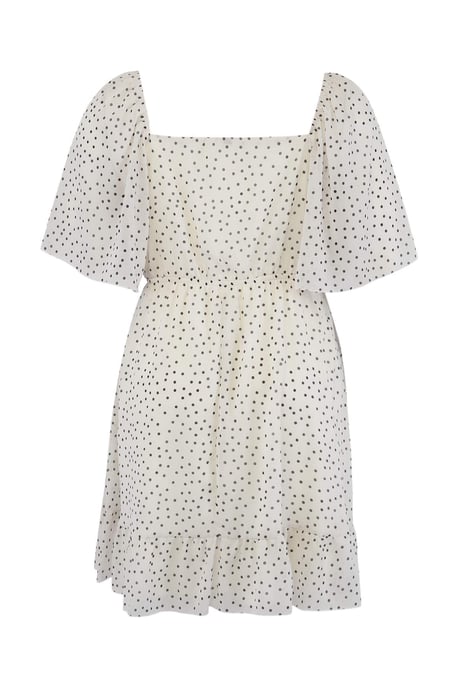 Trendyol Curve Damen Ecru Gepunktet Kurz / Mini Kurz Elegant/Abend A-Linie Große Größen Kleid - Image 5