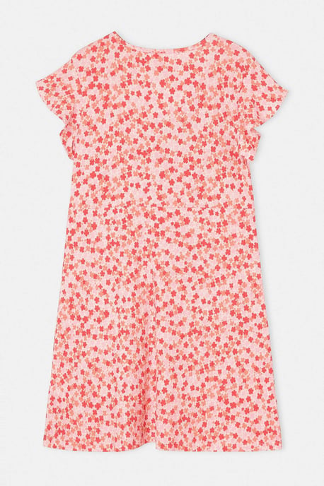 Trendyol Curve Damen Rosa Geblümt Kurz / Mini Kurz A-Linie Große Größen Kleid - Image 4