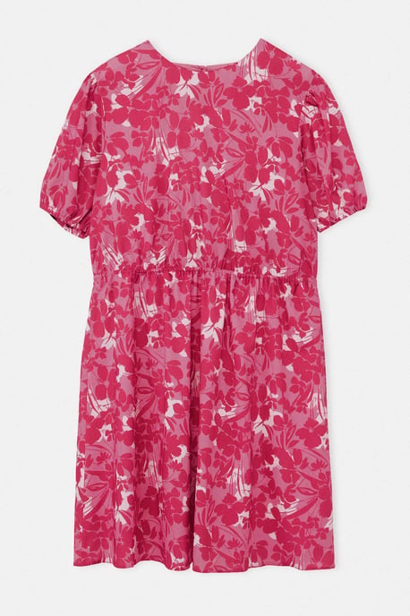 Trendyol Curve Damen Mehrfarbig Geblümt Kurz / Mini Kurz Casual A-Linie Große Größen Kleid - Image 4