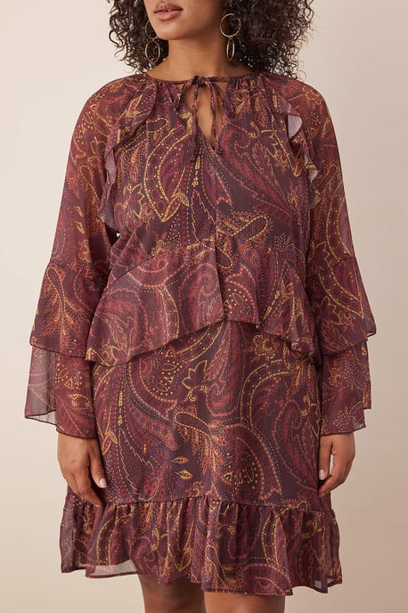 Trendyol Curve Damen Mehrfarbig Einfarbig Kurz / Mini Lang Casual A-Linie Große Größen Kleid - Image 2