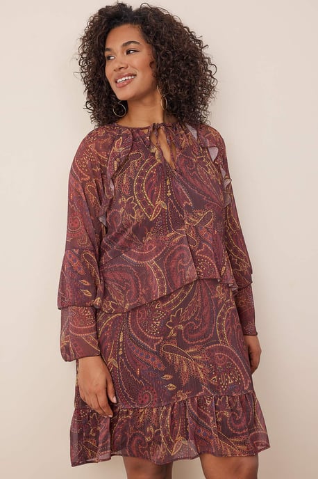 Trendyol Curve Damen Mehrfarbig Einfarbig Kurz / Mini Lang Casual A-Linie Große Größen Kleid - Image 6