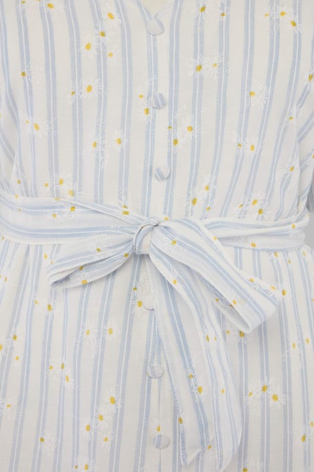 Trendyol Curve Damen Mehrfarbig Geblümt Kurz / Mini Kurz Gerade Große Größen Kleid - Image 5